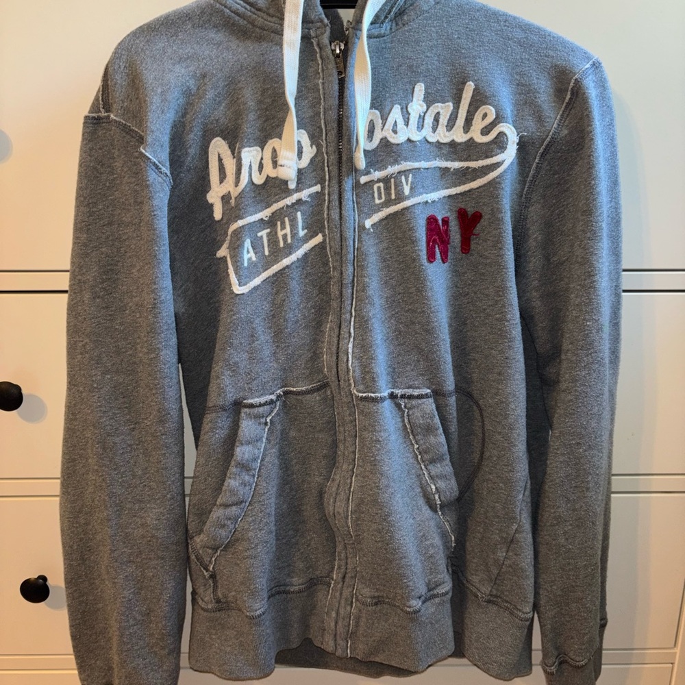 Aeropostale Charcoal Zip-Up hoodie